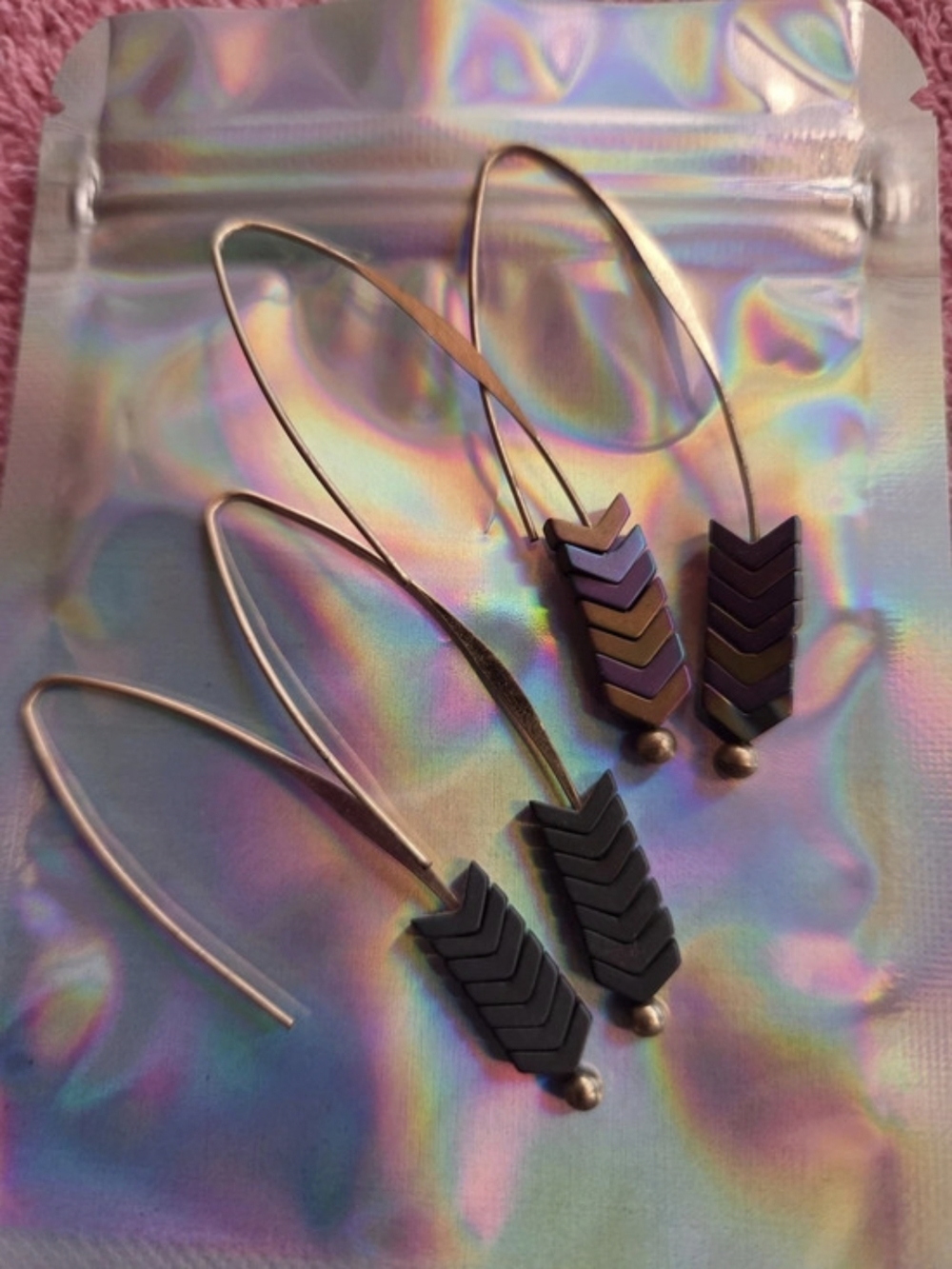 Black & Gold Statement Earrings NWT